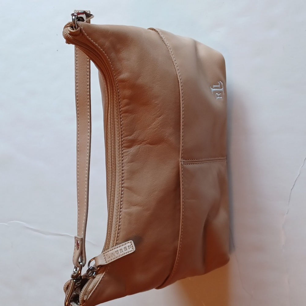 Ralph Lauren small/medium light tan leather sachel bag - Picture 2 of 12